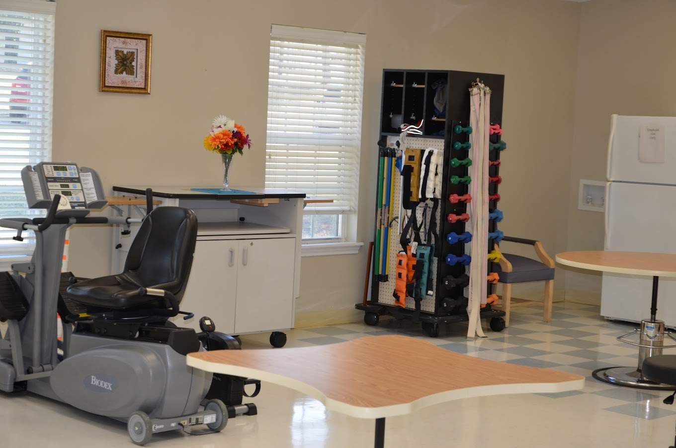 Rehabilitation exercise room at Victoria Gardens of Allen, TX, a nursing and rehab facility